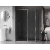 Mexen Kioto-F dušo sienelė Walk-in su rėmu 150 x 85 cm, permatoma 8 mm, chromas - 800-150-202-04-00-085