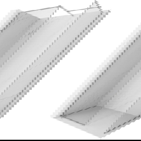 Mexen Kioto-F Dušo sienelė Walk-in su rėmu 150 x 100 cm, skaidrus 8 mm, chromas - 800-150-202-04-00-100