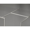 Mexen Kioto-F dušo sienelė Walk-in su rėmu 135 x 110 cm, permatoma 8 mm, šlifuotas nikelis - 800-135-202-04-97-110