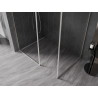 Mexen Kioto-F dušo sienelė Walk-in su rėmu 135 x 110 cm, permatoma 8 mm, šlifuotas nikelis - 800-135-202-04-97-110