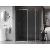 Mexen Kioto-F Dušo sienelė Walk-in su rėmeliu 115 x 90 cm, skaidrus 8 mm, šlifuotas nikelis - 800-115-202-04-97-090