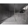 Mexen Kioto-F Dušo siena Walk-in su rėmu 170 x 115 cm, skaidri 8 mm, šepečiu poliruotas nikelis - 800-170-202-04-97-115
