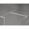 Mexen Kioto-F Dušo sienelė Walk-in su rėmu 160 x 120 cm, 8 mm skaidri, šlifuotas nikelis - 800-160-202-04-97-120