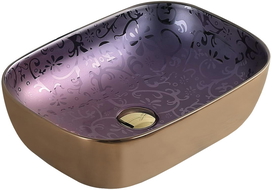 Mexen Rita ant stalviršiaus pastatomas praustuvas 45 x 32 cm, violetinis - 21084557