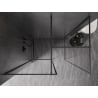 Mexen Kioto-F Dušo siena Walk-in su rėmeliu 160 x 80 cm, skaidri 8 mm, gun metalas - 800-160-202-04-95-080