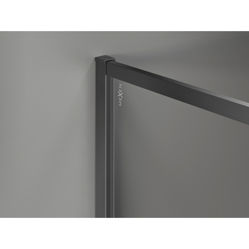 Mexen Kioto-F Dušo siena Walk-in su rėmeliu 160 x 80 cm, skaidri 8 mm, gun metalas - 800-160-202-04-95-080