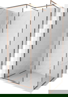 Mexen Kioto-F dušo sienelė Walk-in su rėmu 180 x 120 cm, skaidri 8 mm, rožinis auksas - 800-180-202-04-60-120