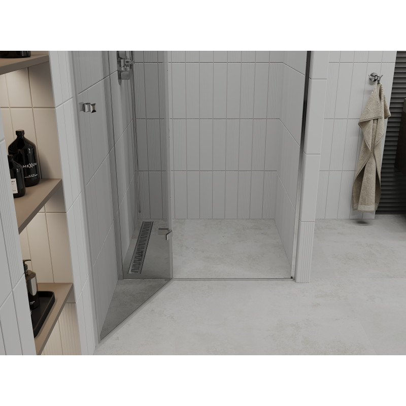 Mexen Roma varstomos dušo durys 95 cm, permatomos, chromuotos - 854-095-000-01-00
