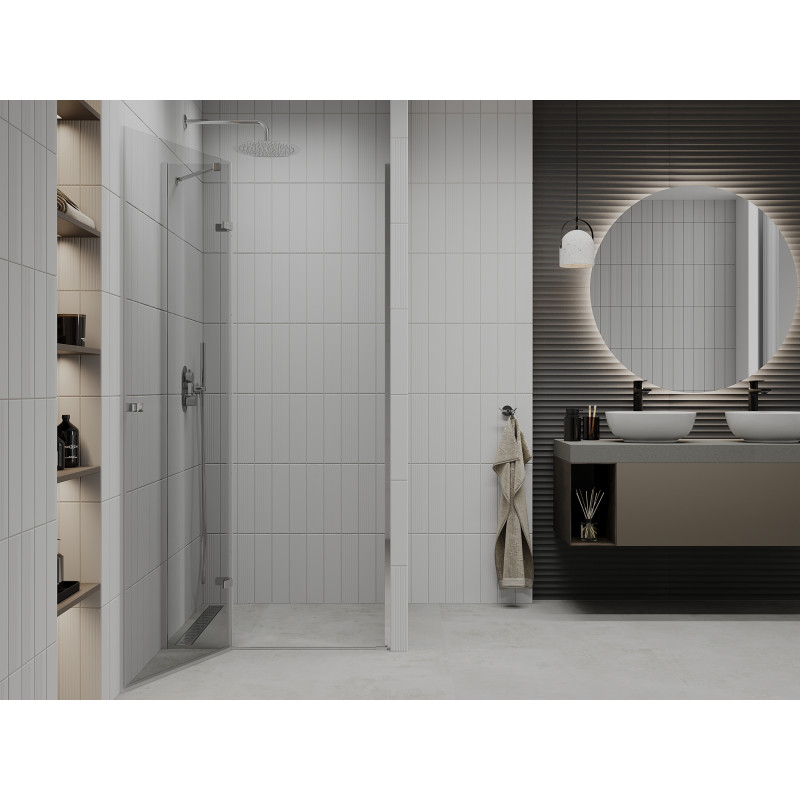 Mexen Roma stumties dušo durys 105 cm, skaidrios, chromuotos - 854-105-000-01-00