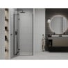 Mexen Roma varstomos dušo durys 80 cm, skaidrios, juodos - 854-080-000-70-00