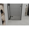 Mexen Roma 120 cm varstomos dušo durys, skaidrios, juodos - 854-120-000-70-00