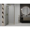 Mexen Roma pakreipiamos dušo durys 90 cm, Skaidrus, Auksinė - 854-090-000-50-00