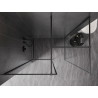 Mexen Kioto-F dušo sienelė Walk-in su rėmu 145 x 90 cm, skaidri 8 mm, gun gray šlifuota - 800-145-202-04-66-090