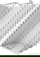 Mexen Kioto-F dušo sienelė Walk-in su rėmeliu 110 x 110 cm, permatomos 8 mm, ginklinis metalas - 800-110-202-04-95-110