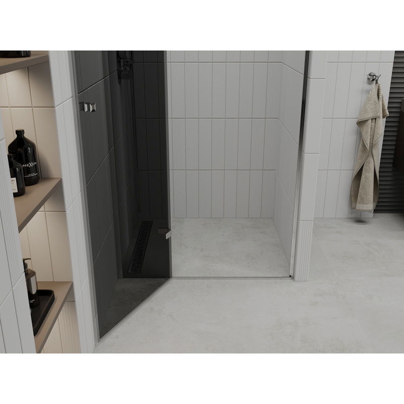 Mexen Roma dušo durys 70 cm, grafitas, chromas - 854-070-000-01-40