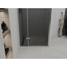 Mexen Roma 80 cm pločio, grafito ir chromo pasukamos dušo durys - 854-080-000-01-40