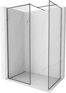 Mexen Kioto-F dušo sienelė Walk-in su rėmu 140 x 110 cm, skaidrus 8 mm, šlifuotas pilkas pistoletas - 800-140-202-04-66-110