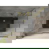 Mexen Omega stumdoma dušo kabina 100 x 80 cm, Skaidrus, Auksinė + dušo padėklas Flat, Juoda - 825-100-080-50-00-4070G