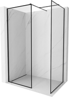 Mexen Kioto-F dušo sienelė Walk-in su rėmu 135 x 100 cm, permatoma 8 mm, juoda - 800-135-202-04-70-100