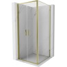 Mexen Exo-B Duo varstoma dušo kabina 70 x 70 cm, skaidri, auksinė - 814-070-070-50-00