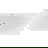 Mexen Gia laisvai pastatoma kampinė rifliuota vonia dešinė 150 x 75 cm, blizganti balta, juodas persipylimas - 52701507500P-70