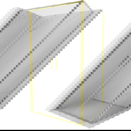 Mexen Exo atveriamas dušo kabinas 100 x 80 cm, skaidrus, auksinis - 814-100-080-50-00