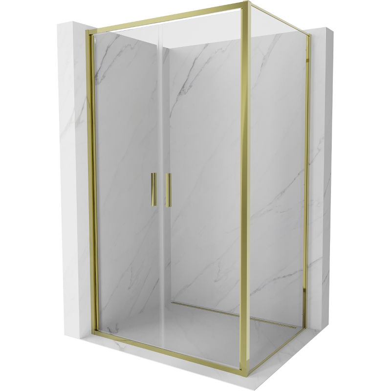 Mexen Exo varstoma dušo kabina 70 x 100 cm, skaidri, auksinė - 814-070-100-50-00