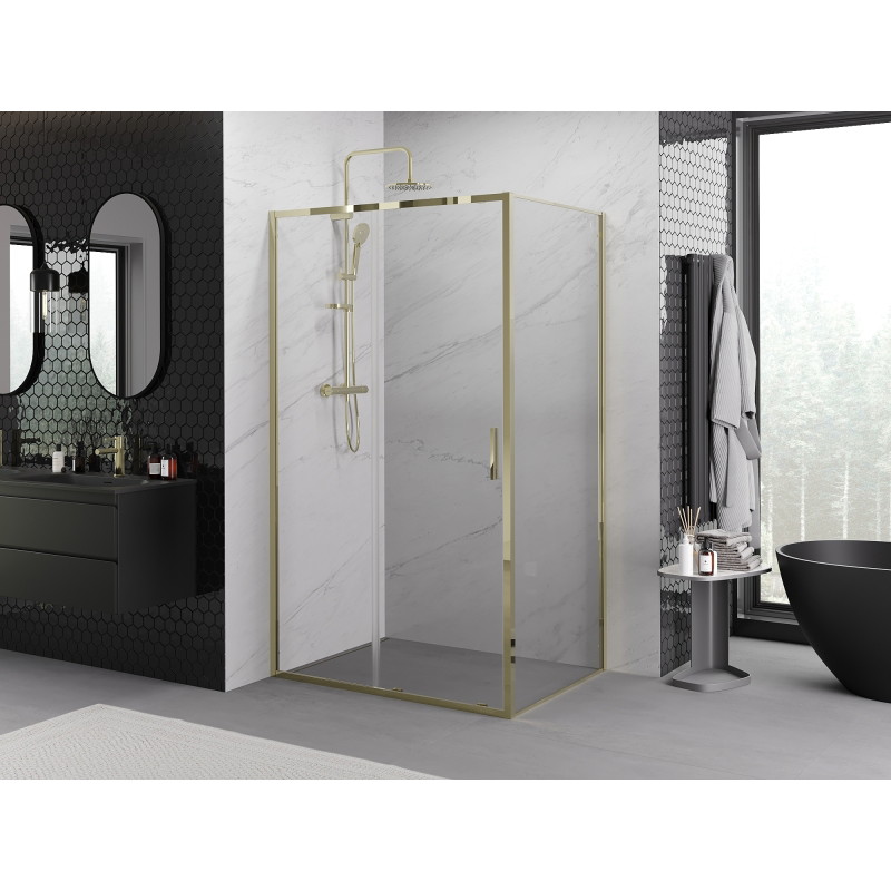 Mexen Exo-S stumdomas dušo kabinas 115 x 70 cm, permatomas, auksinis - 8151-115-070-50-00