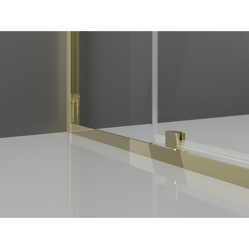 Mexen Exo Atsilenkiamas dušo kabinas 130 x 90 cm, skaidrus, aukso spalvos - 819-130-090-50-00