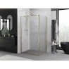 Mexen Exo-R dušo kabina su atidaromomis durimis 140 x 90 cm, permatoma, aukso spalvos - 819-140-090-50-00
