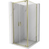 Mexen Exo-BR Duo atveriamas dušo kabinas 70 x 70 cm, skaidrus, auksinis - 8182-070-070-50-00