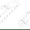 Mexen Exo 100 x 90 cm atveriama dušo kabina, skaidri, auksinė - 8181-100-090-50-00