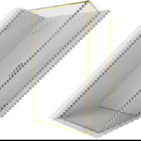 Mexen Exo sulenamas dušo kabinas 80 x 95 cm, skaidrus, auksinis - 8181-080-095-50-00