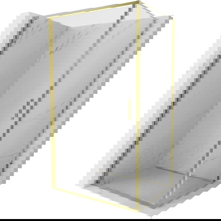 Mexen Exo varstoma dušo kabina 100 x 80 cm, skaidri, auksinė - 817-100-080-50-00