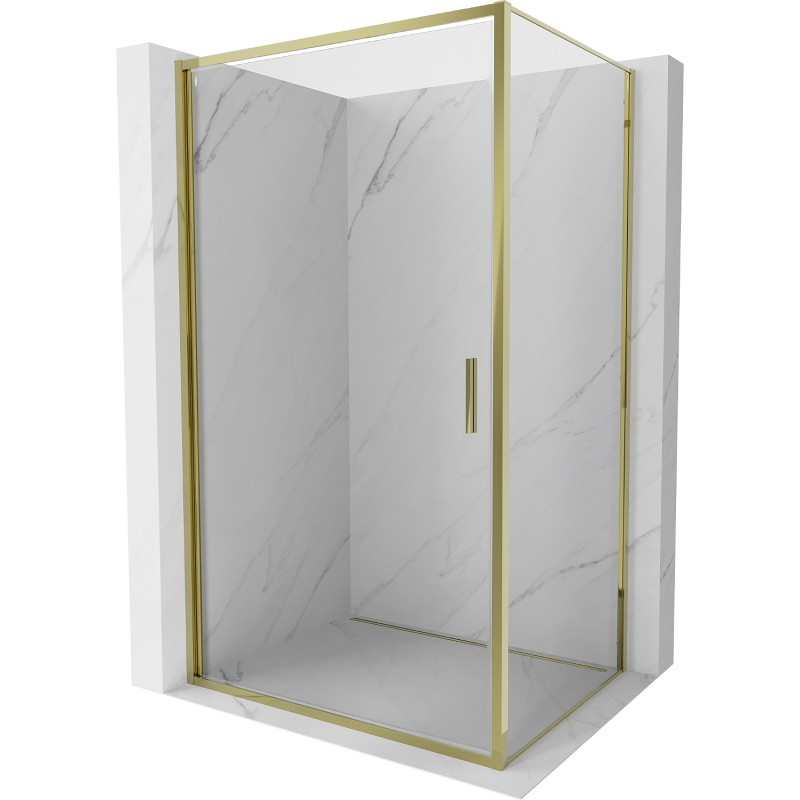 Mexen Exo-B varstoma dušo kabina 100 x 90 cm, permatoma, auksinė - 817-100-090-50-00