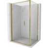 Mexen Exo-F sulankstoma dušo kabina 100 x 70 cm, skaidri, aukso spalva - 816-100-070-50-00