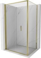 Mexen Exo-F sulankstoma dušo kabina 90 x 75 cm, permatoma, auksinė - 816-090-075-50-00