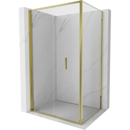 Mexen Exo-F sulankstoma dušo kabina 70 x 80 cm, skaidri, auksinė - 816-070-080-50-00
