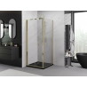 Mexen Exo-F sulankstoma dušo kabina 95 x 95 cm, skaidri, auksinė - 816-095-095-50-00
