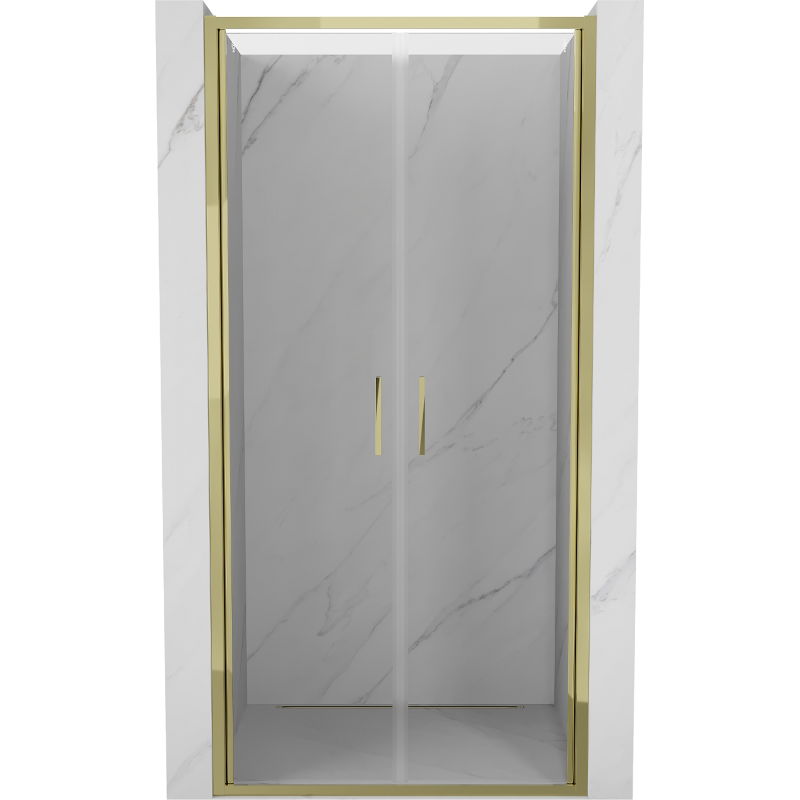 Mexen Exo dvigubos varstomos dušo durys 70 cm, skaidrios, auksinės - 814-070-000-50-00