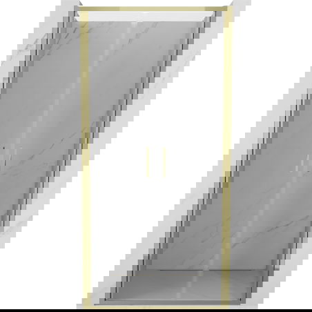 Mexen Exo dvigubos varstomos dušo durys 100 cm, skaidrios, auksinės - 814-100-000-50-00