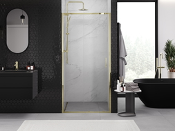 Mexen Exo stumdomos dušo durys 95 cm, skaidrios, auksinės - 8151-095-000-50-00