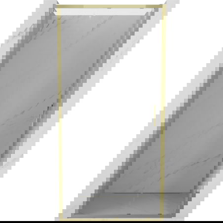 Mexen Exo slankiojančios dušo durys 115 cm, permatomos, auksinės - 8151-115-000-50-00