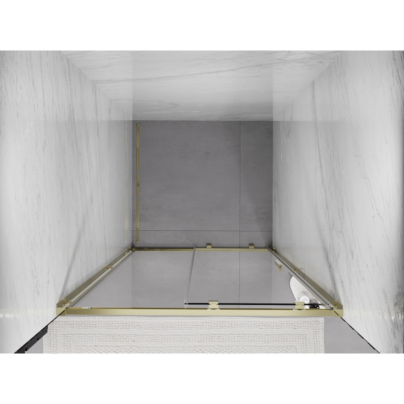 Mexen Exo-S stumdomos dušo durys 115 cm, permatomos, auksinės - 8151-115-000-50-00