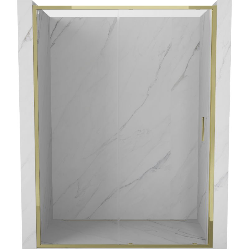 Mexen Exo stumdomos dušo durys 130 cm, permatomos, auksinės - 8151-130-000-50-00