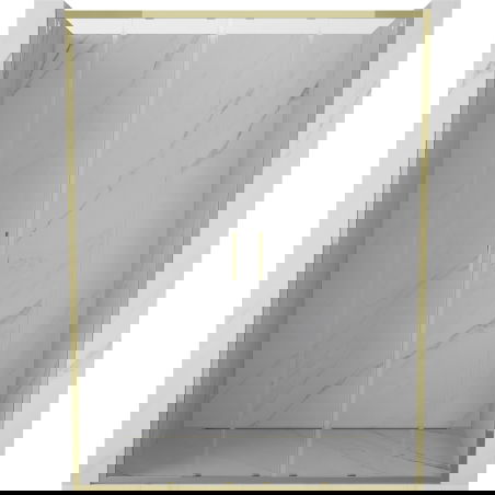 Mexen Exo dvigubos stumdomos dušo durys 140 cm, permatomos, auksinės - 8152-140-000-50-00