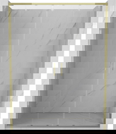 Mexen Exo dvigubos slankiojančios dušo durys 160 cm, skaidrios, auksinės - 8152-160-000-50-00