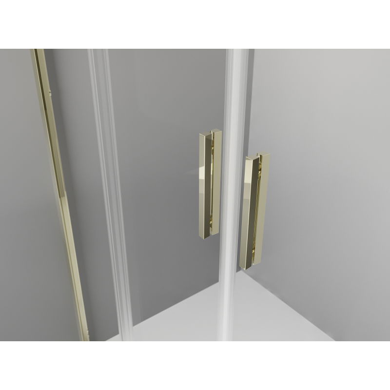 Mexen Exo dvigubos stumdomos dušo durys 170 cm, skaidrios, auksinės - 8152-170-000-50-00