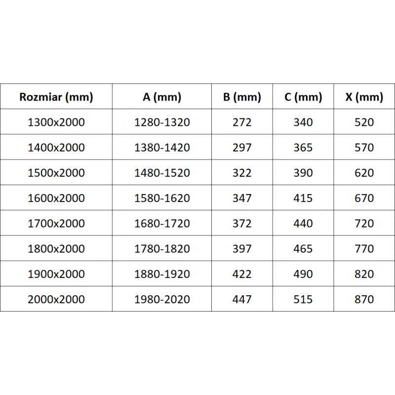 Mexen Exo dvigubos stumdomos dušo durys 200 cm, skaidrios, auksinės - 8152-200-000-50-00