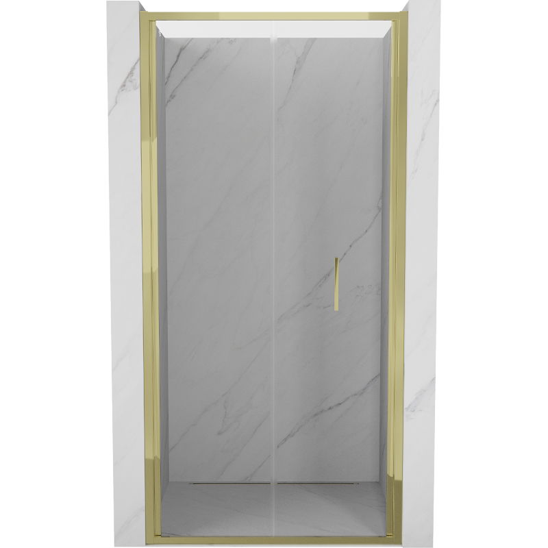 Mexen Exo sulankstomos dušo durys 70 cm, permatomos, auksinės - 816-070-000-50-00